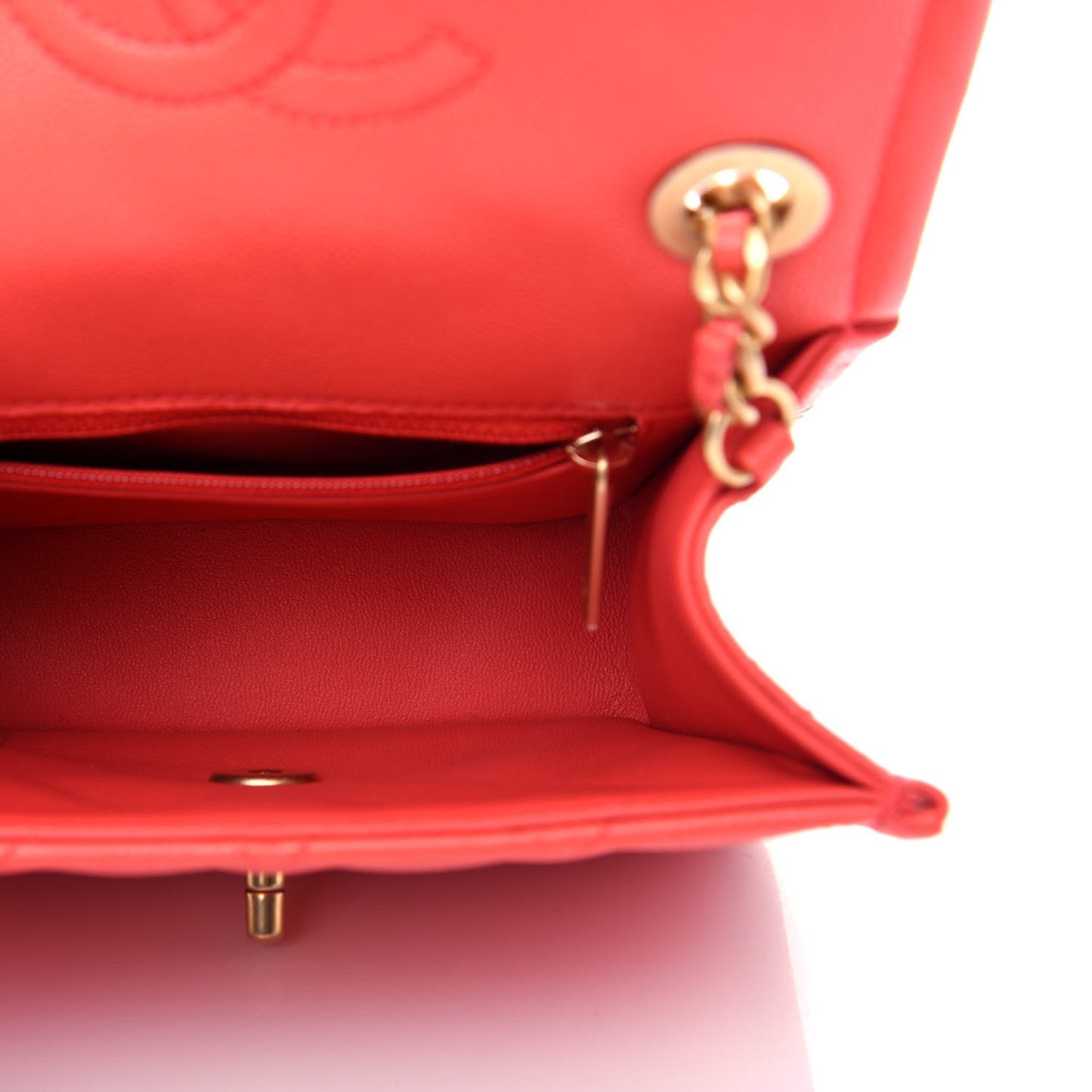 Caviar Quilted Mini Sweet Classic Flap Red