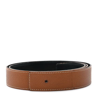 Hermes Box Togo 32mm Belt Strap 100 40 Black Gold 1 of 5