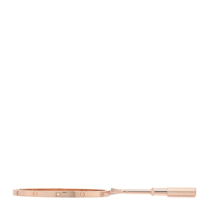 Cartier 18K Pink Gold 6 Diamond Small LOVE Bracelet 16 3 of 7