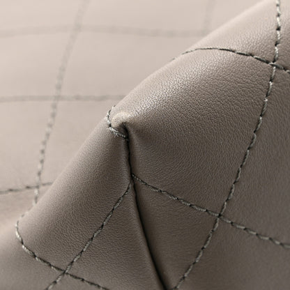 Chanel Calfskin Stitched Large Hobo Grey 11 of 12