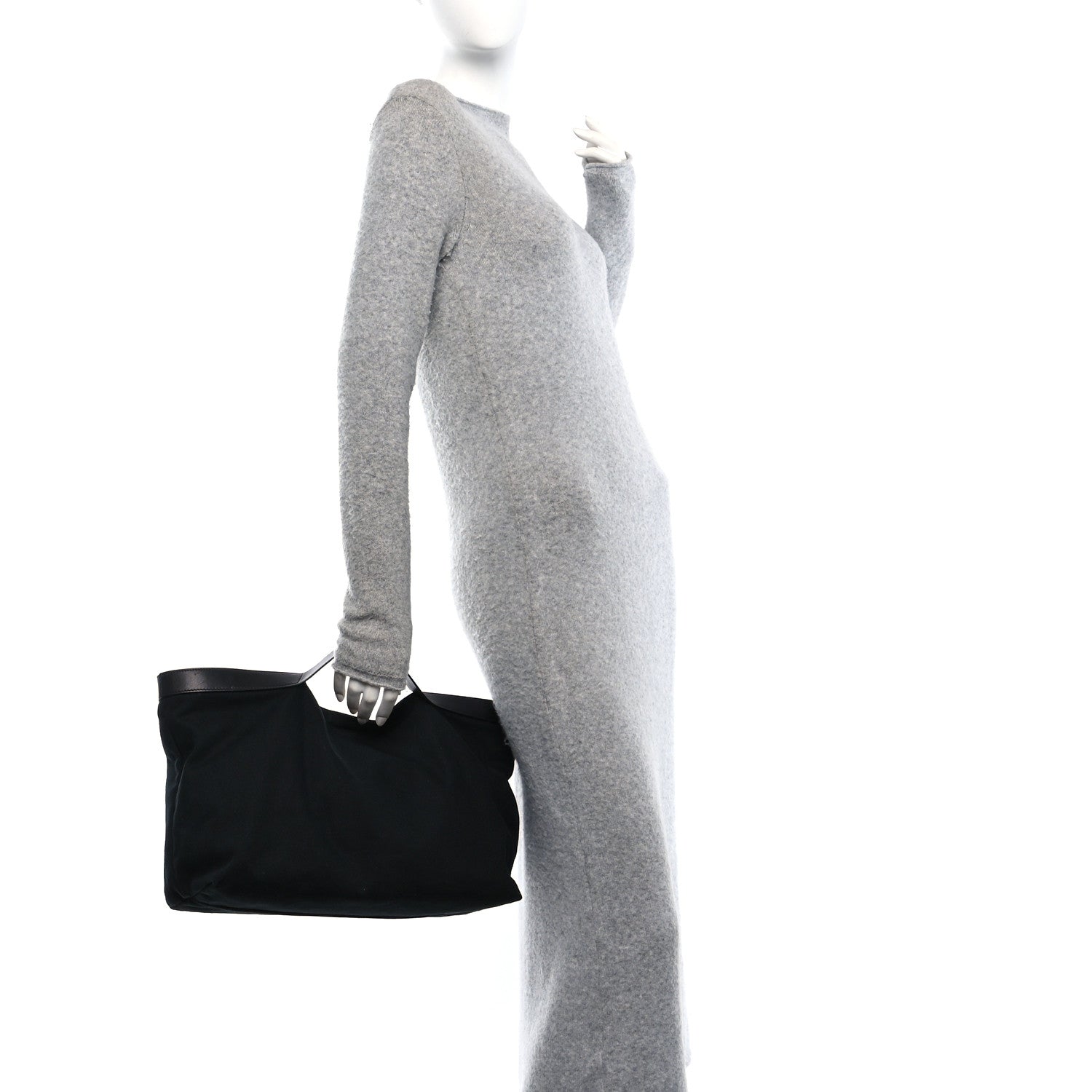 The Row Canvas Calfskin Kit Tote Black 2 of 10