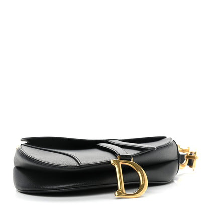 Christian Dior Grained Calfskin Saddle Bag Black 4 of 11