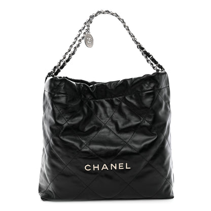 Chanel Shiny Calfskin Quilted Chanel 22 Black 1 of 11
