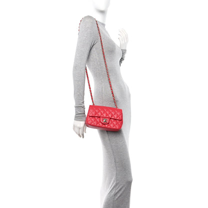 Chanel Lambskin Quilted Mini Rectangular Flap Dark Pink 2 of 11