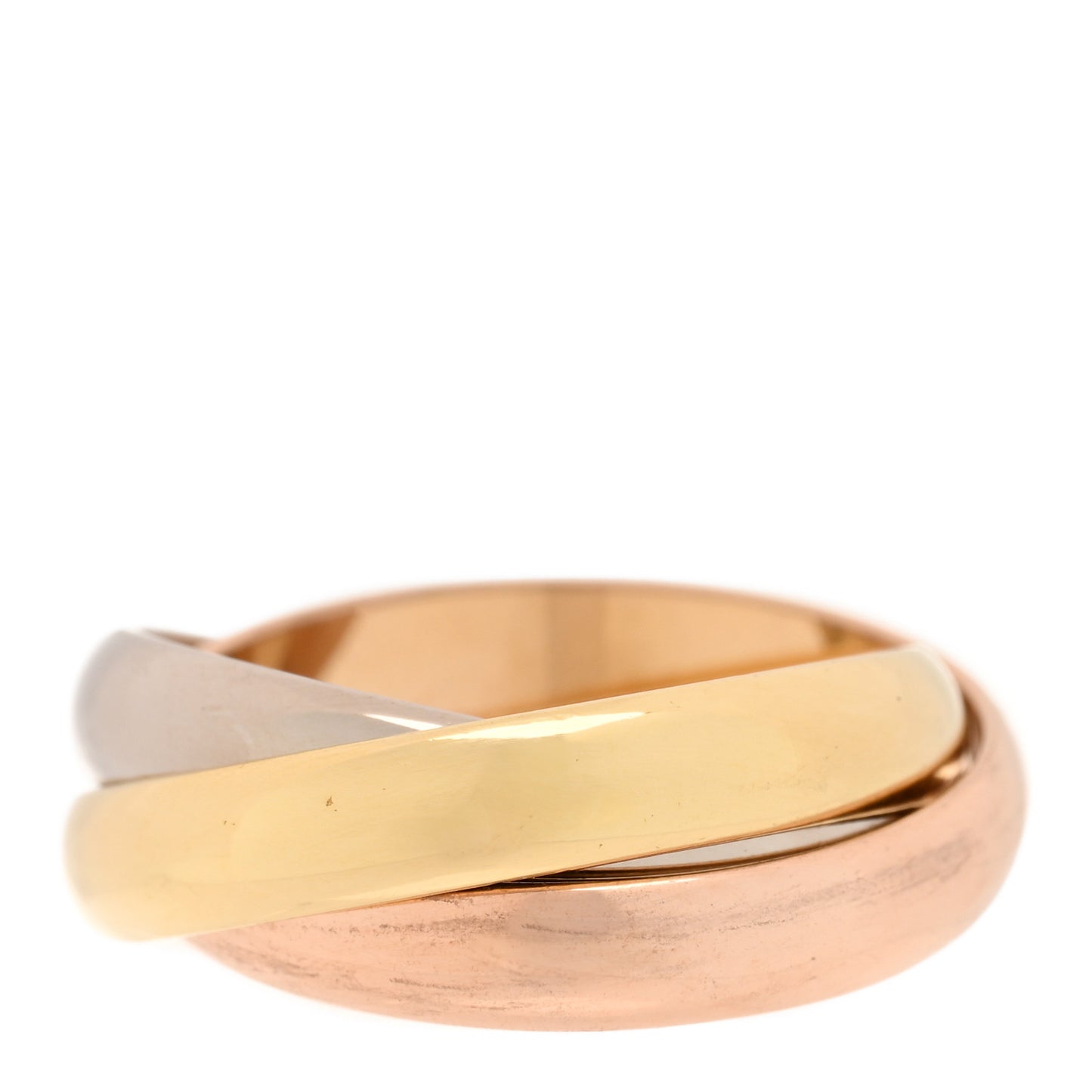 18K Pink Yellow White Gold Small Trinity Ring 51 5.75