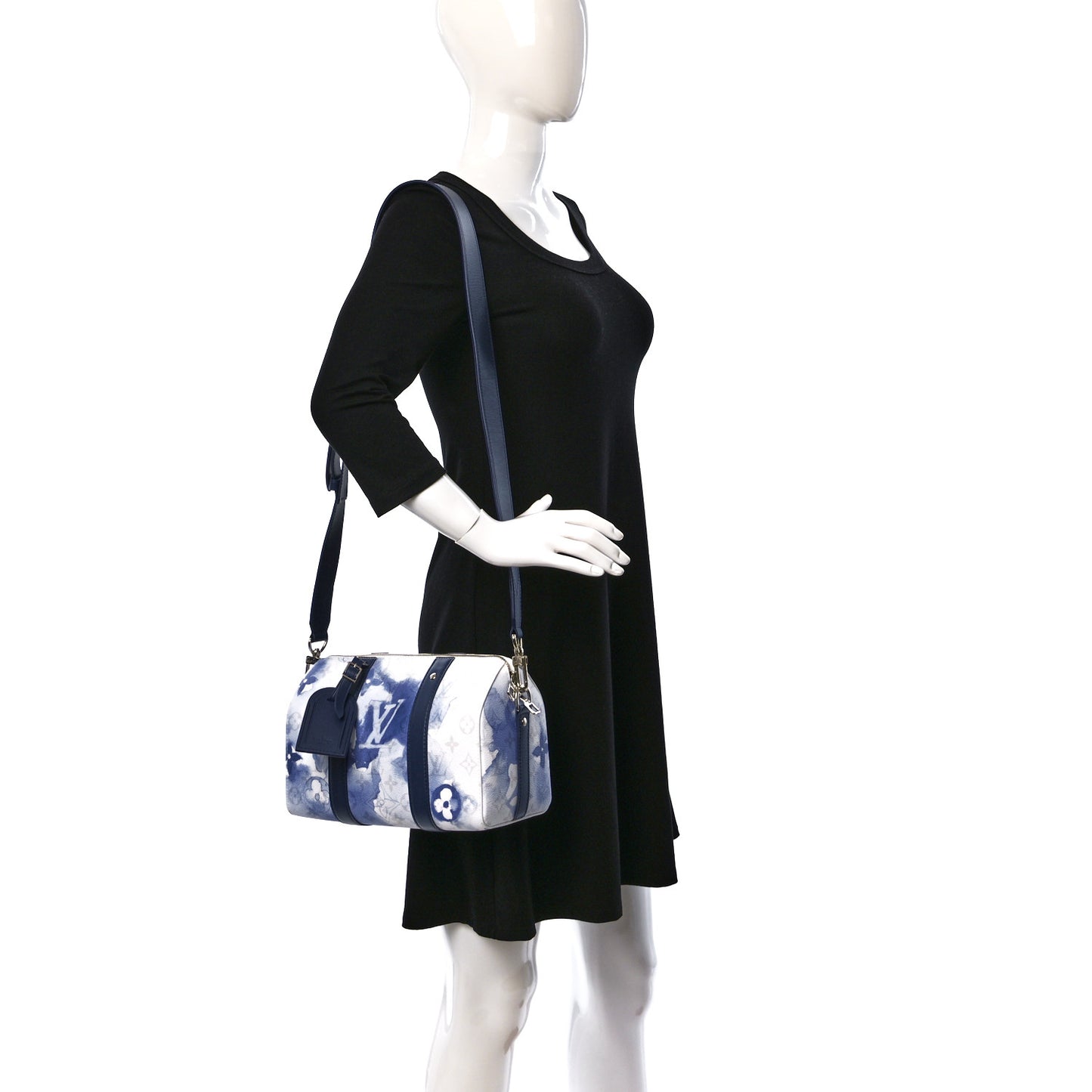 Monogram Watercolor City Keepall Blue