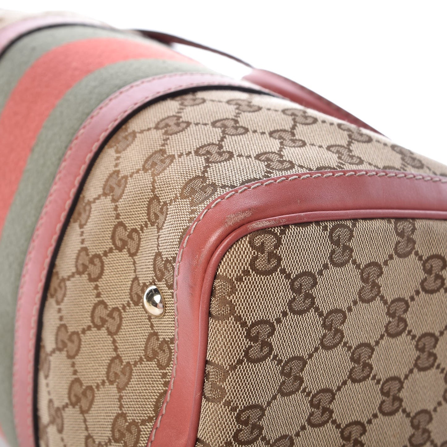 Monogram Medium Vintage Web Boston Pink