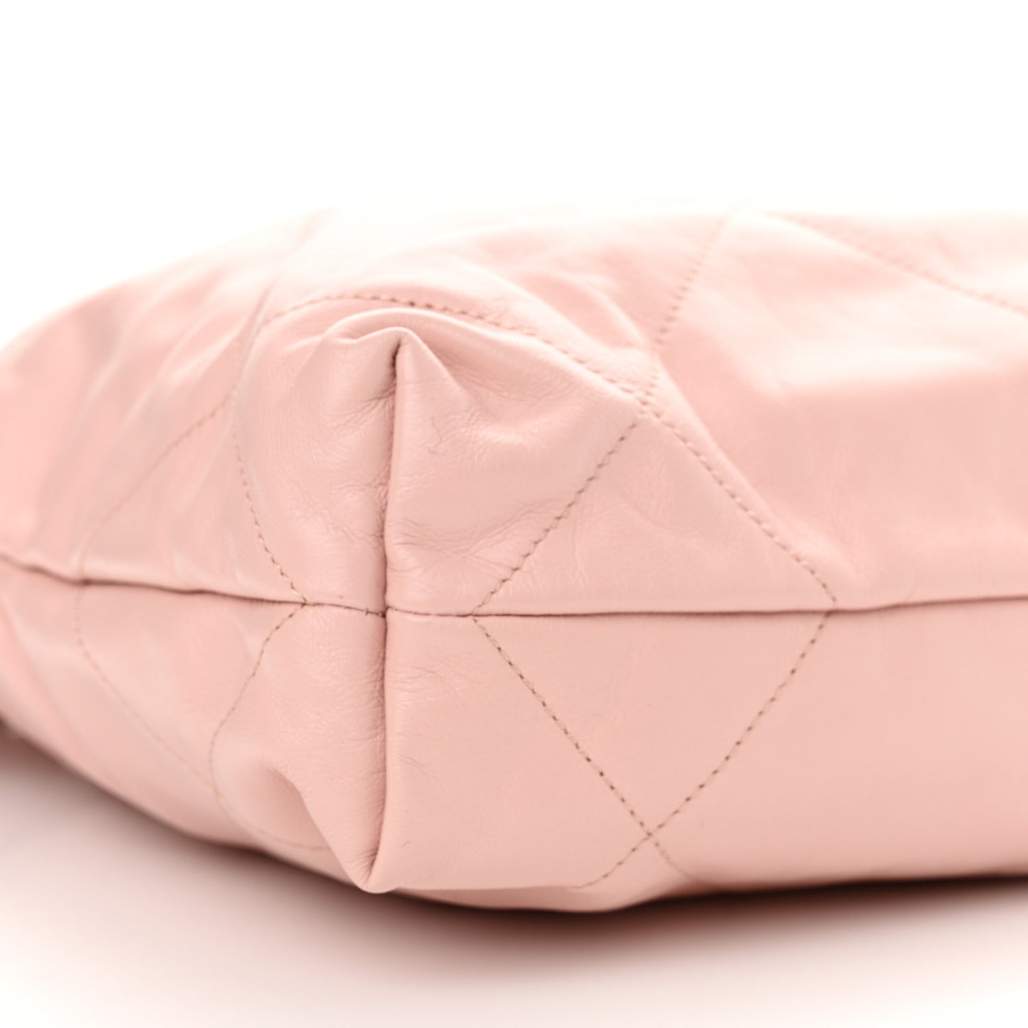 Shiny Calfskin Quilted Small Chanel 22 Light Pink
