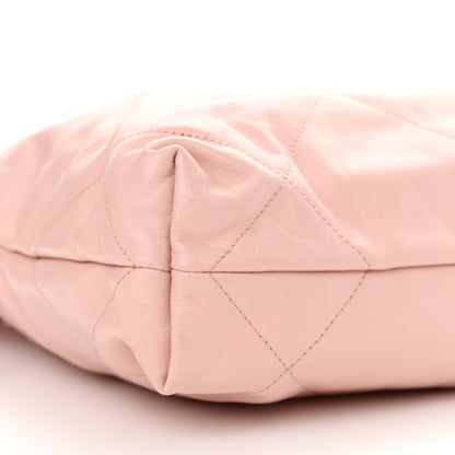 Chanel Shiny Calfskin Quilted Small Chanel 22 Light Pink 10 of 11
