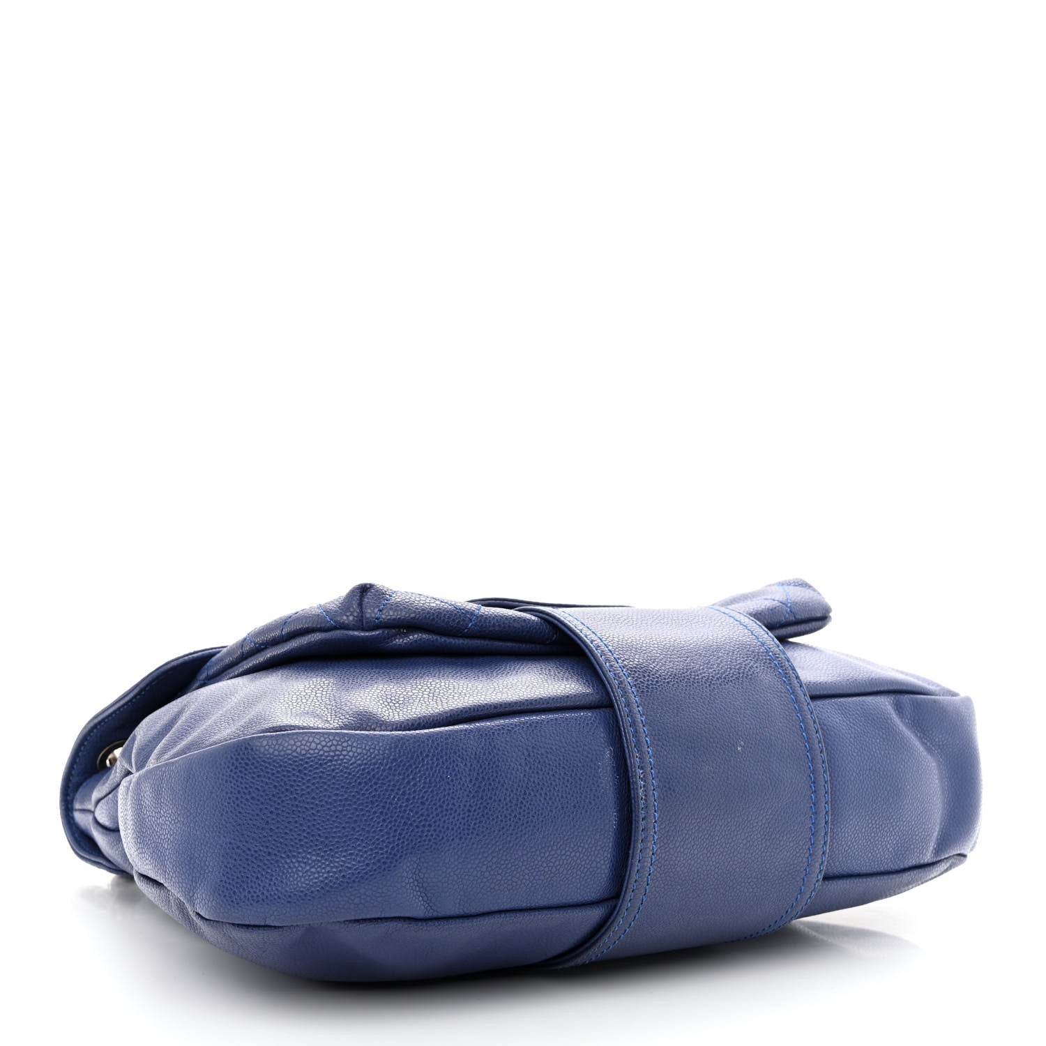 Chanel Glazed Caviar Coco Rider Flap Hobo Navy Blue 4 of 12