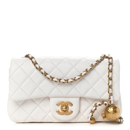 Chanel Lambskin Quilted Mini Rectangular Pearl Crush Flap White 1 of 9