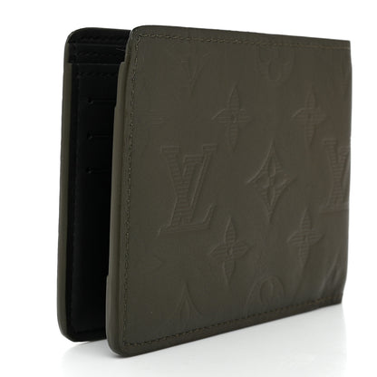 Louis Vuitton Calfskin Monogram Shadow Multiple Wallet Kaki 3 of 7