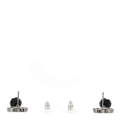 Chanel Ruthenium Bead CC Drop Earrings Black 3 of 5