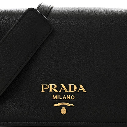 Prada Vitello Phenix Crossbody Bag Black 8 of 12
