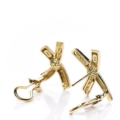 Tiffany 18K Yellow Gold Large Paloma's Graffiti X Earrings 3 of 4