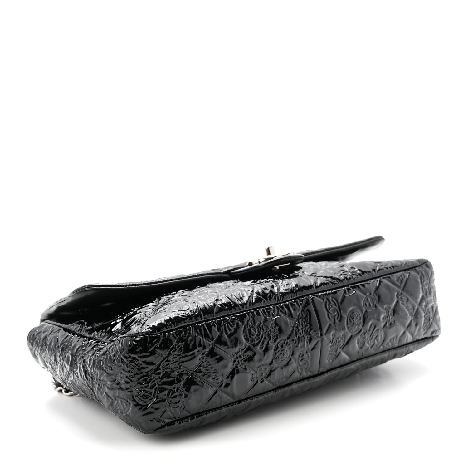 Chanel Patent Large Lucky Symbols Flap Black 4 of 10