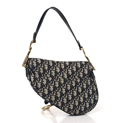 Christian Dior Oblique Saddle Bag Blue 3 of 15