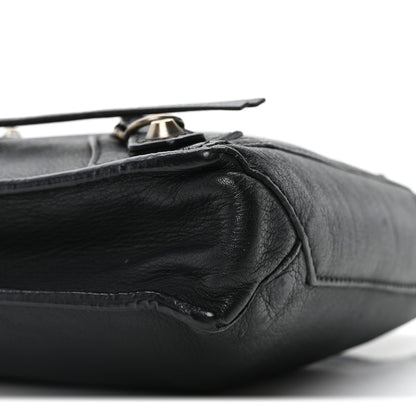 Balenciaga Metallic Calfskin Milkyway Papier Crossbody Bag Black 9 of 10