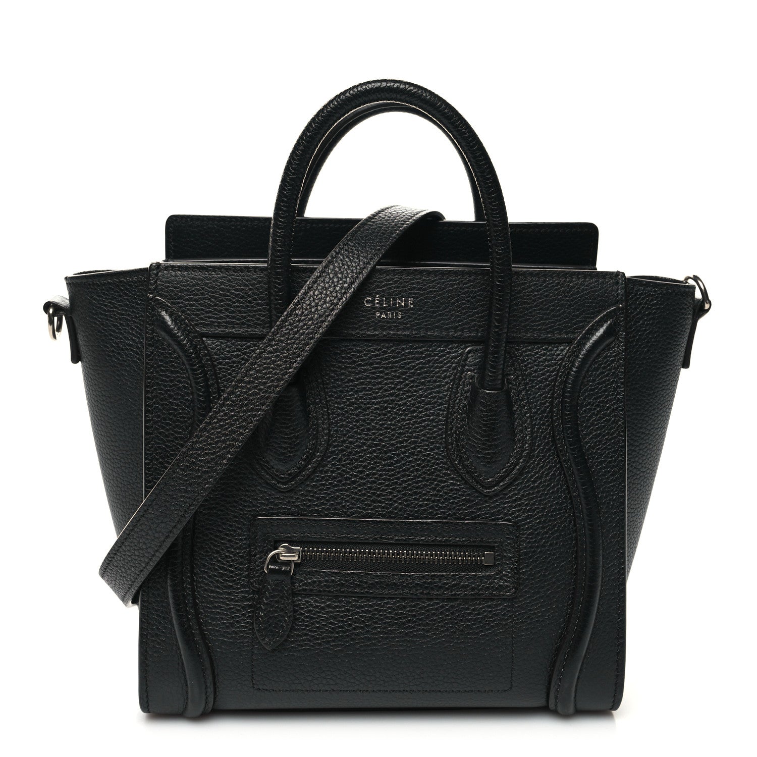 Celine Smooth Calfskin Nano Luggage Black 1 of 10