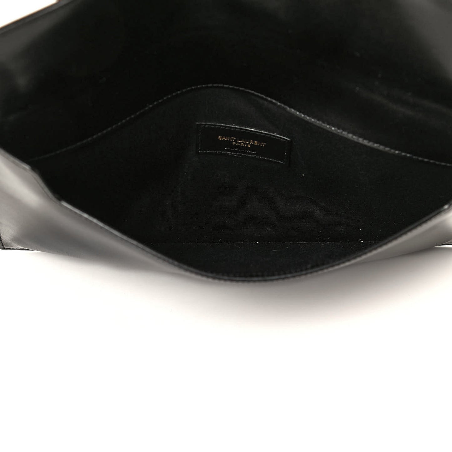 Smooth Shiny Calfskin Monogram Uptown Pouch Black