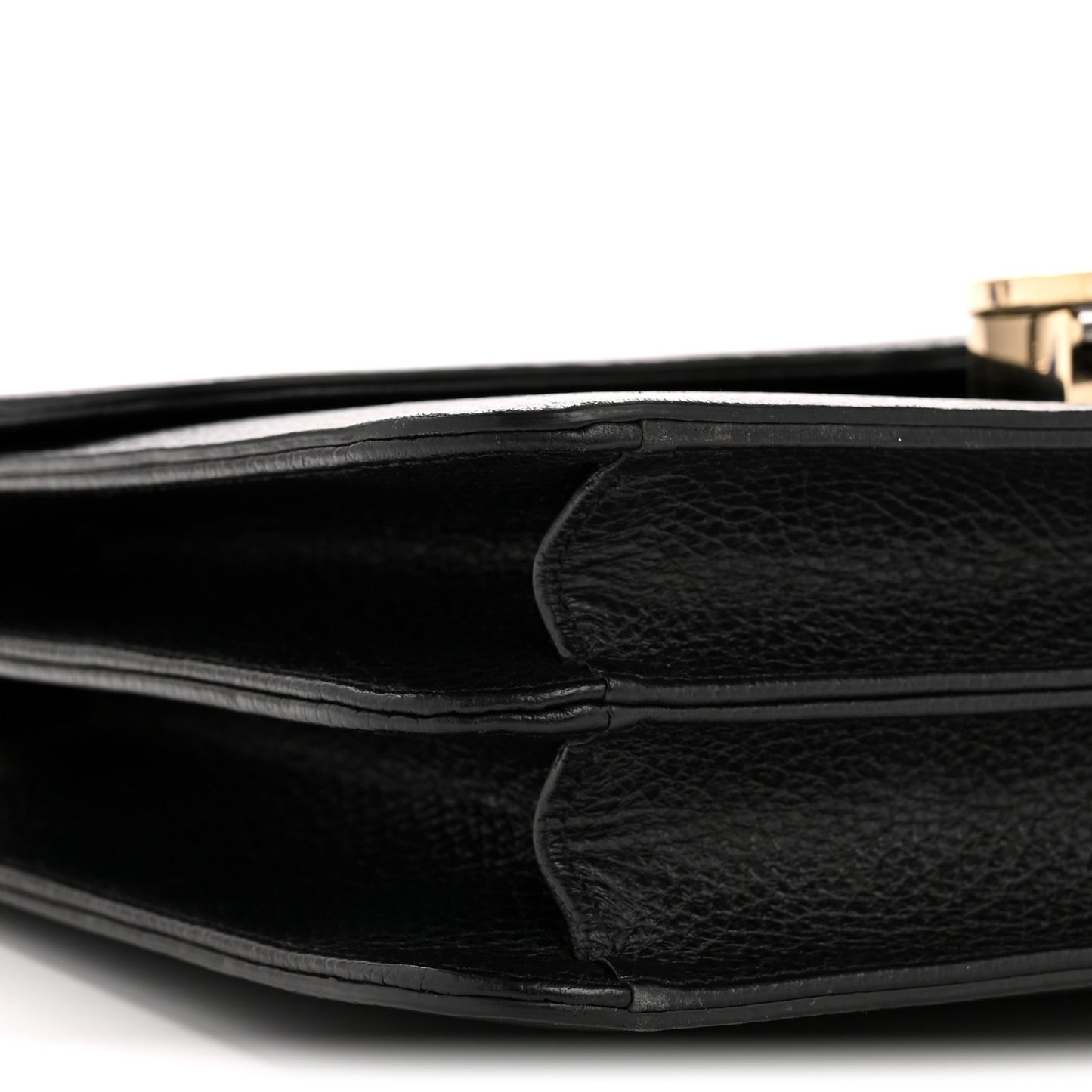 Dollar Calfskin Interlocking G Shoulder Bag Black