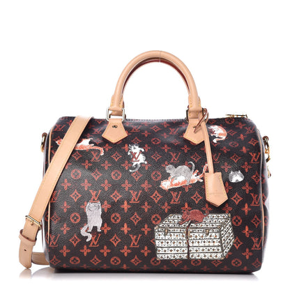 Louis Vuitton Catogram Speedy Bandouliere 30 Marron 1 of 8