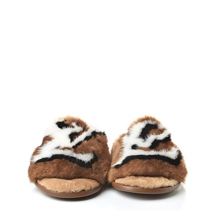 Louis Vuitton Mink Fur Homey Flat Mules 37-38 Natural Beige 2 of 8