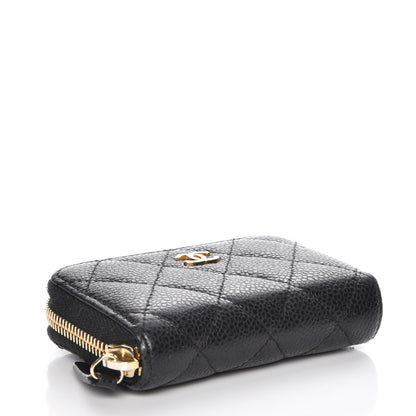 Chanel Caviar Quilted Zip Coin Purse Black 4 of 7