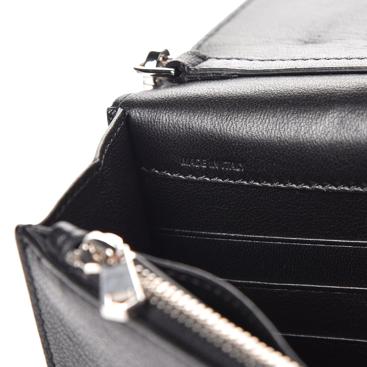 Sugar Goatskin Pandora Chain Wallet Black