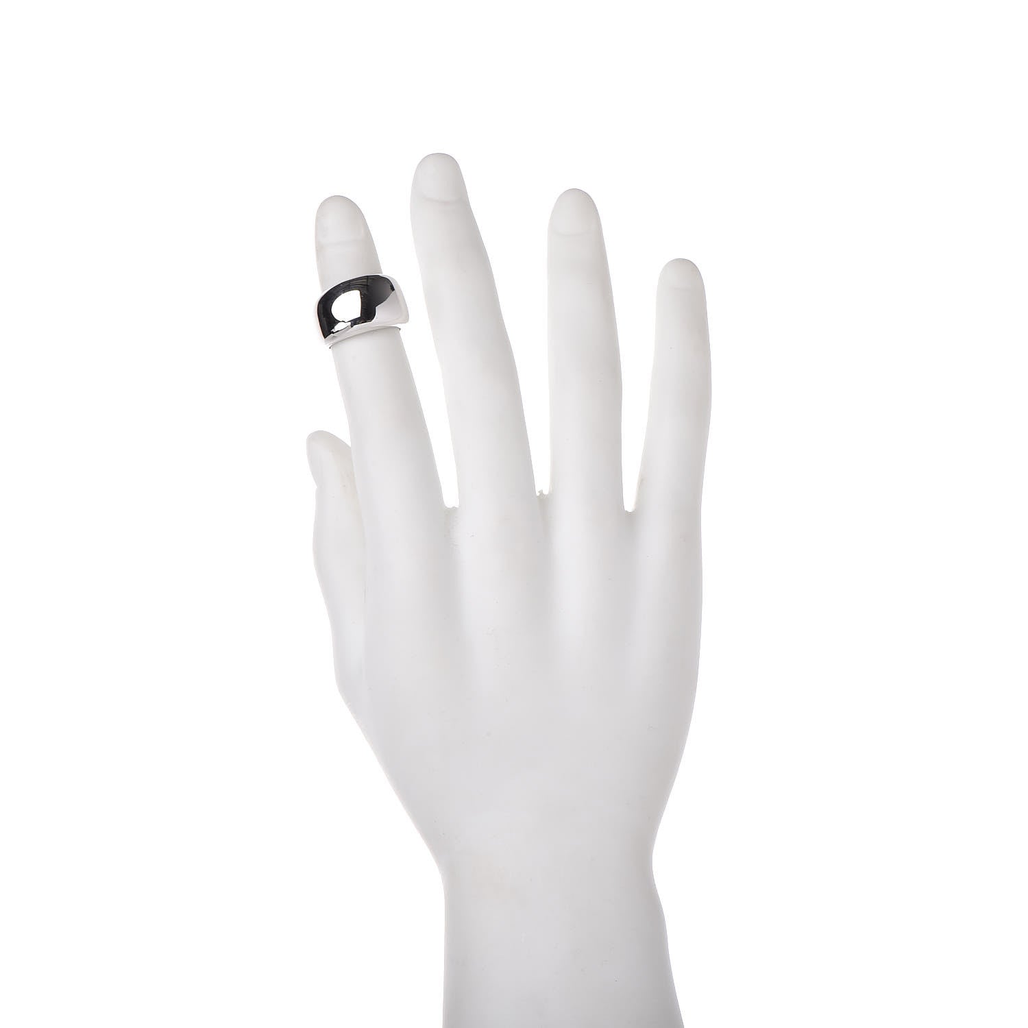 Cartier 18K White Gold Nouvelle Vague Dome Ring 54 6.75 2 of 5