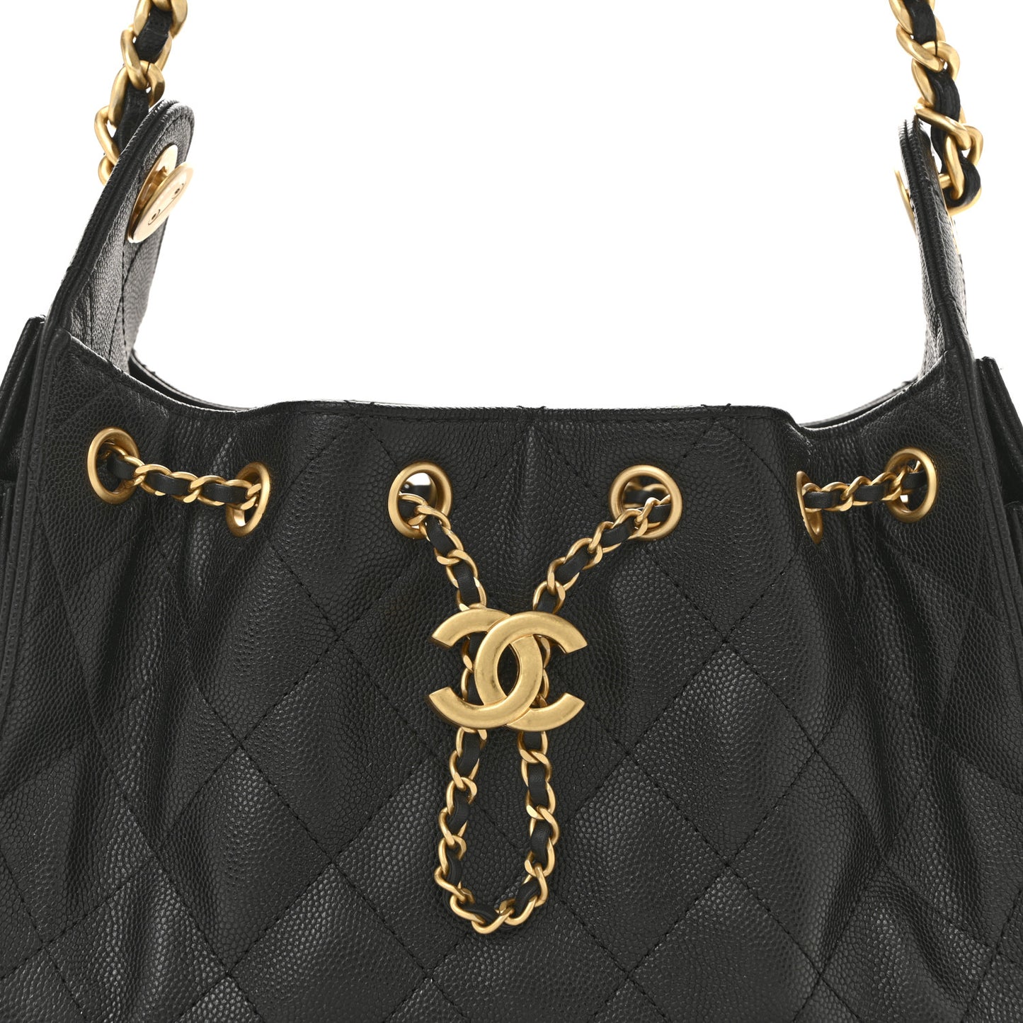 Caviar Quilted Mini Chanel 25 Handbag Black
