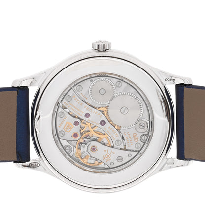 Patek Philippe 18K White Gold Satin Diamond Bezel 33mm Calatrava Manual Winding Watch Blue 4897/300G-001 4 of 5