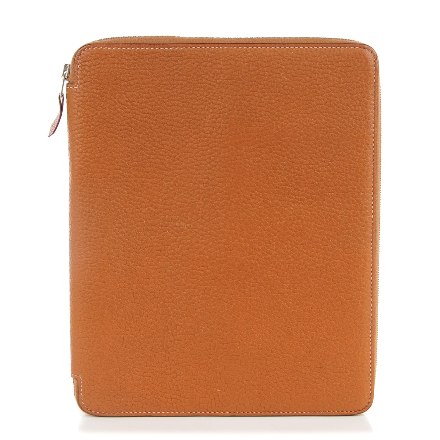 Taurillon Clemence Globe Trotter Zip Agenda GM Gold