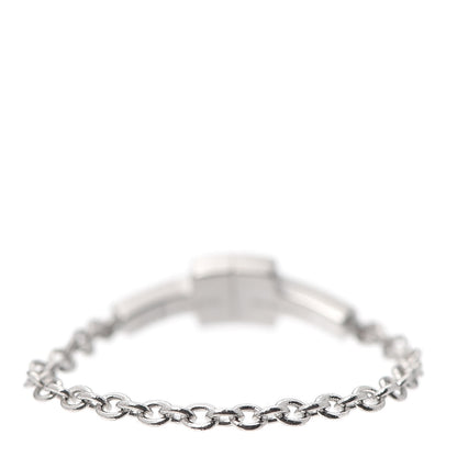 Tiffany 18K White Gold Diamond T Chain Ring 50 5.25 3 of 5