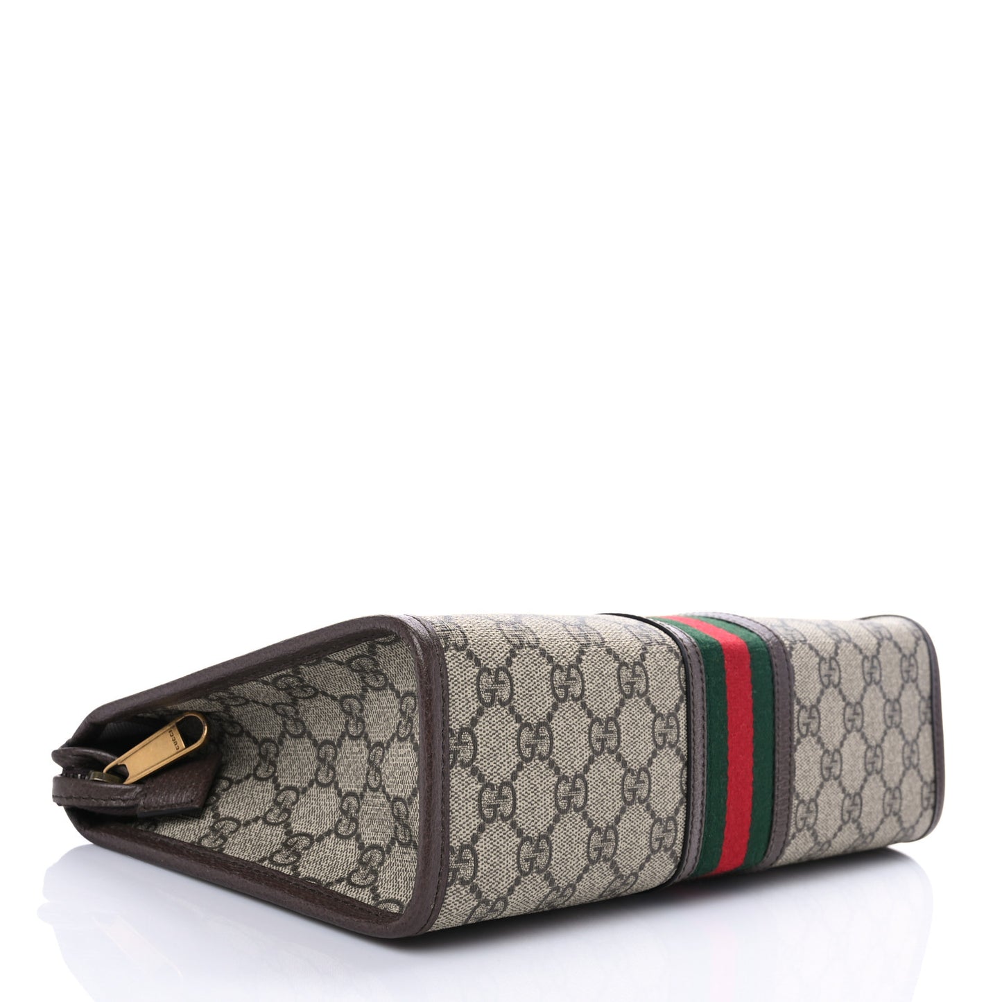 GG Supreme Monogram Web Toiletry Case Brown