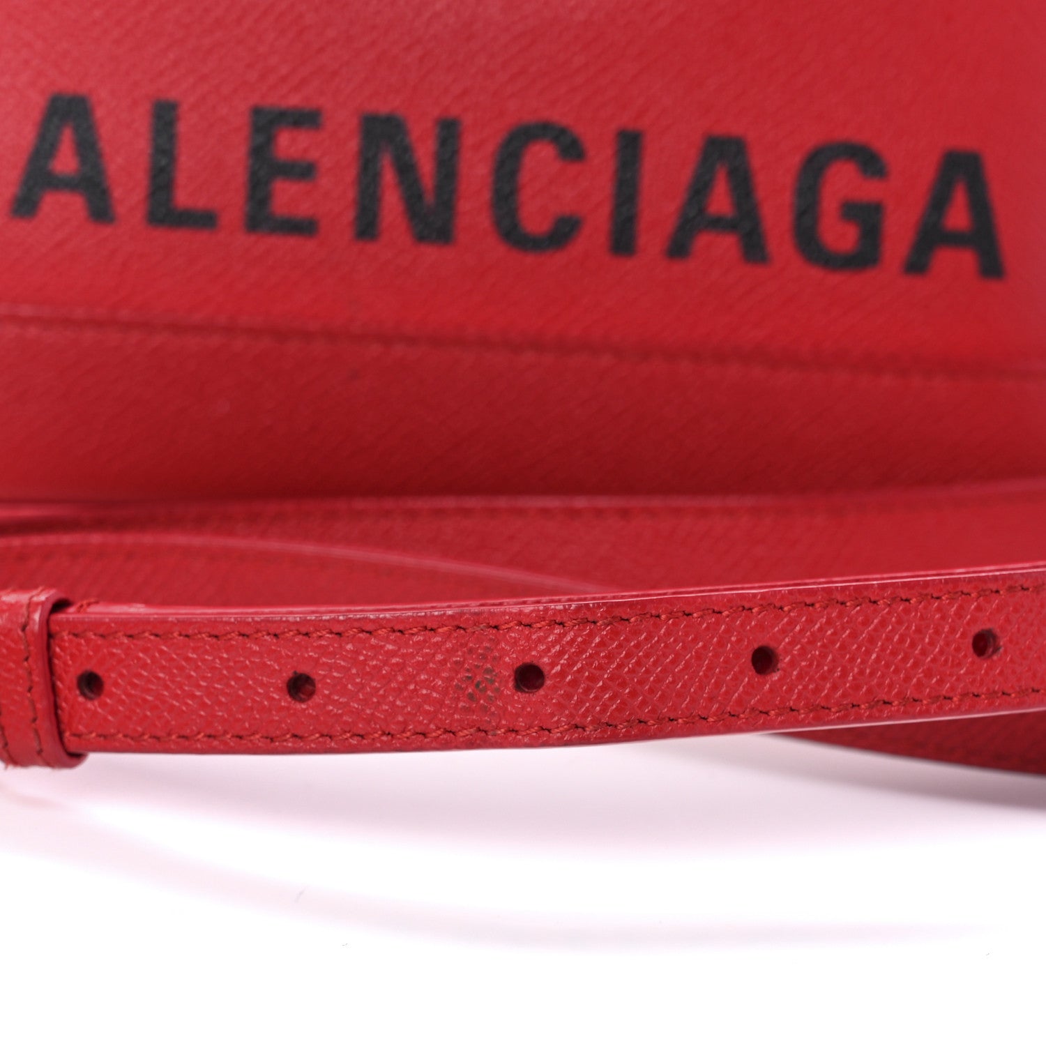Balenciaga Signature Grained Calfskin Logo XXS Ville Top Handle Bag Rouge Coquelicot Black 16 of 25