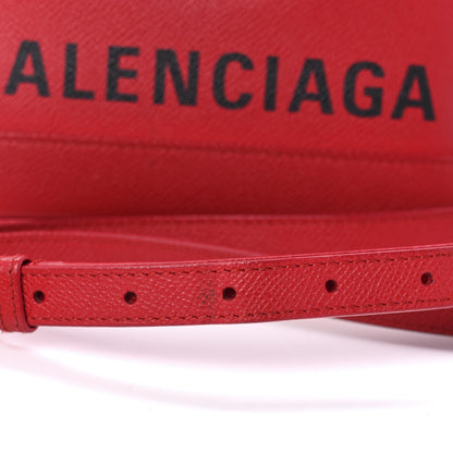 Balenciaga Signature Grained Calfskin Logo XXS Ville Top Handle Bag Rouge Coquelicot Black 16 of 25