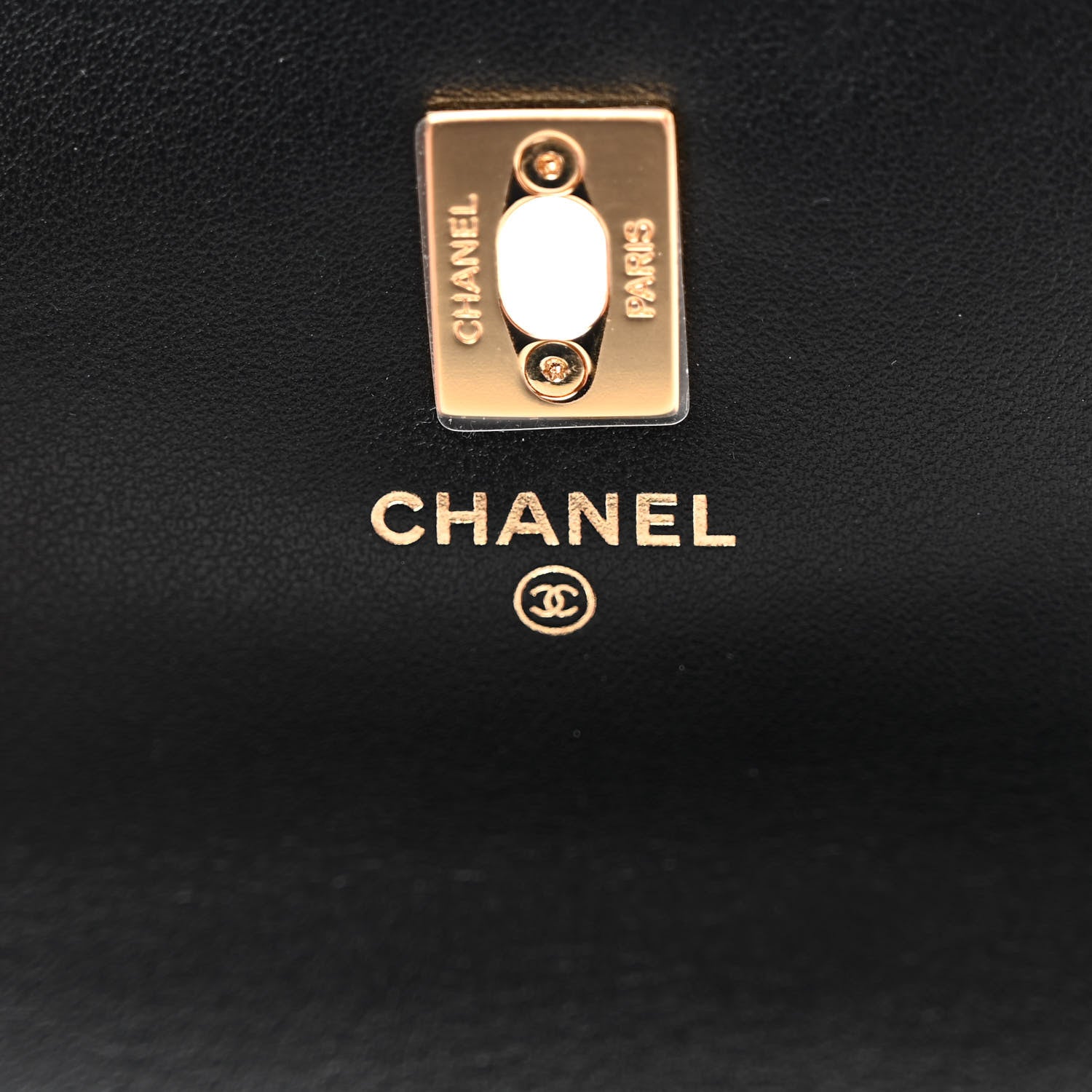 Chanel Shiny Caviar Quilted Flap Charm Wallet On Chain WOC Black 7 of 13
