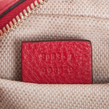 Gucci Pebbled Calfskin Small Soho Disco Bag Tabasco Red 7 of 7