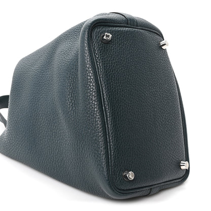 Hermes Taurillon Clemence Picotin Lock 18 PM Vert Cypress 9 of 10