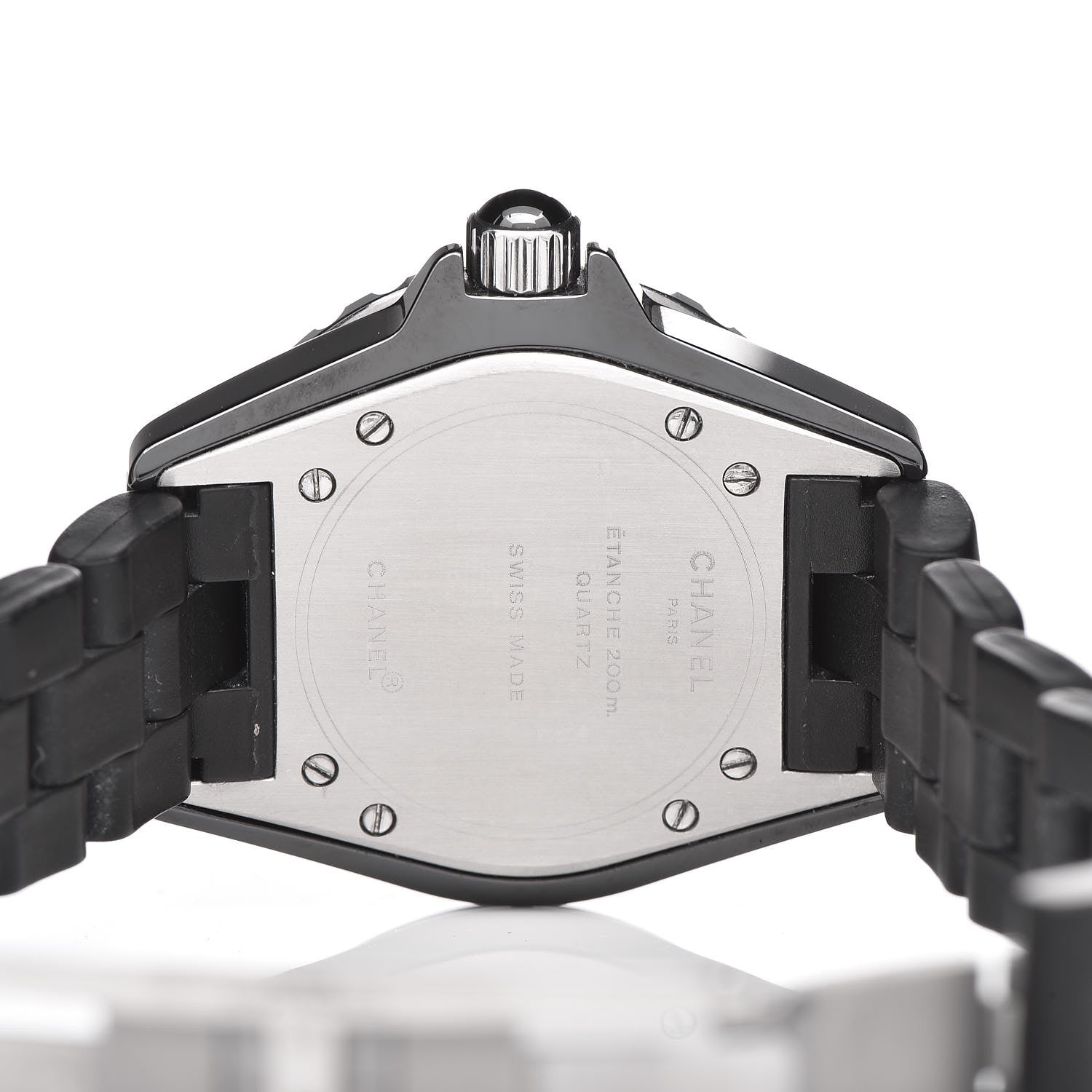 Chanel Stainless Steel Ceramic 33mm J12 Quartz Watch Black 6 of 7