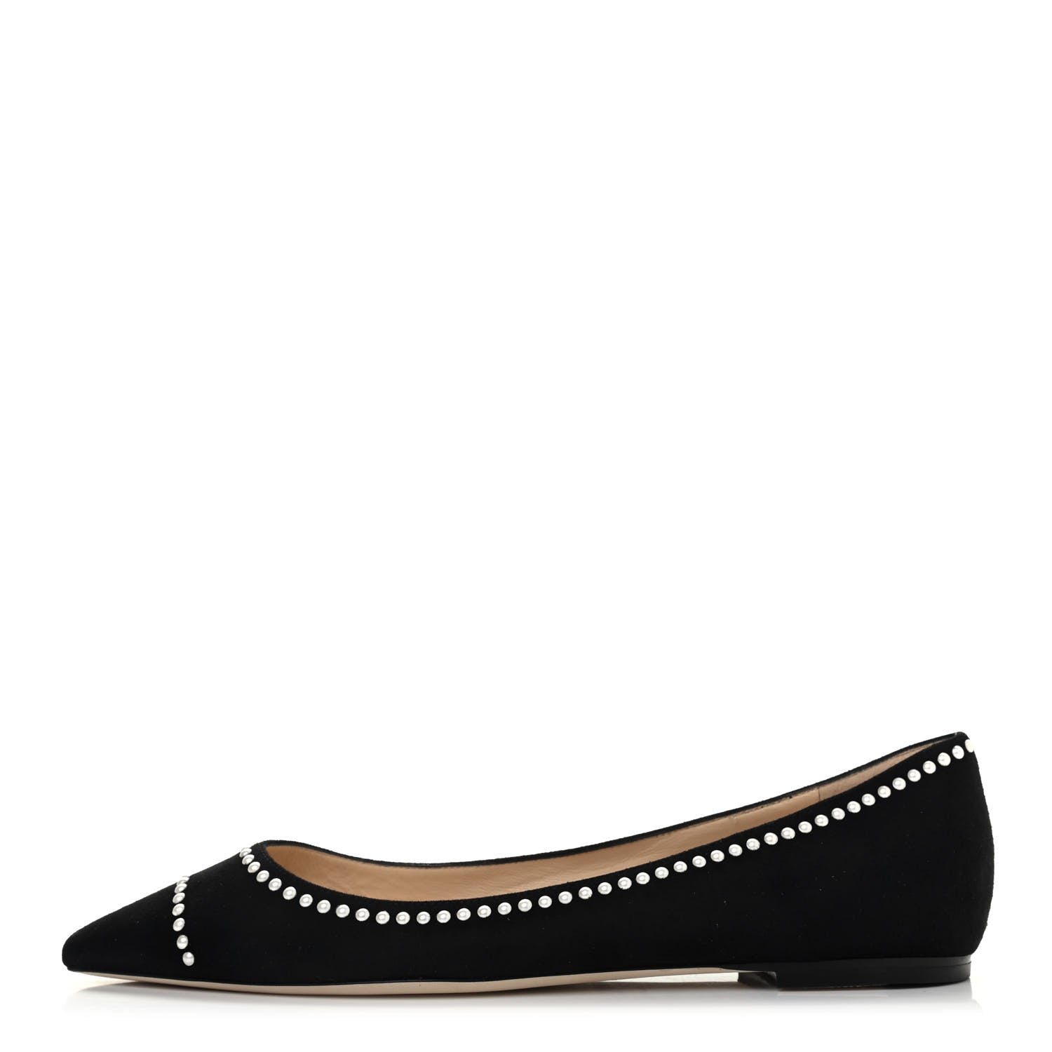 Jimmy Choo Suede Romy Flats 39.5 Black 1 of 4
