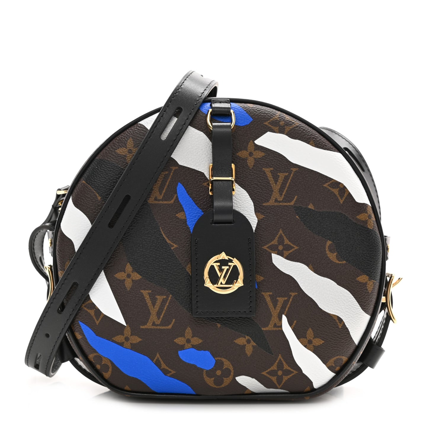 X LOL Monogram Boite Chapeau Souple Blue Silver