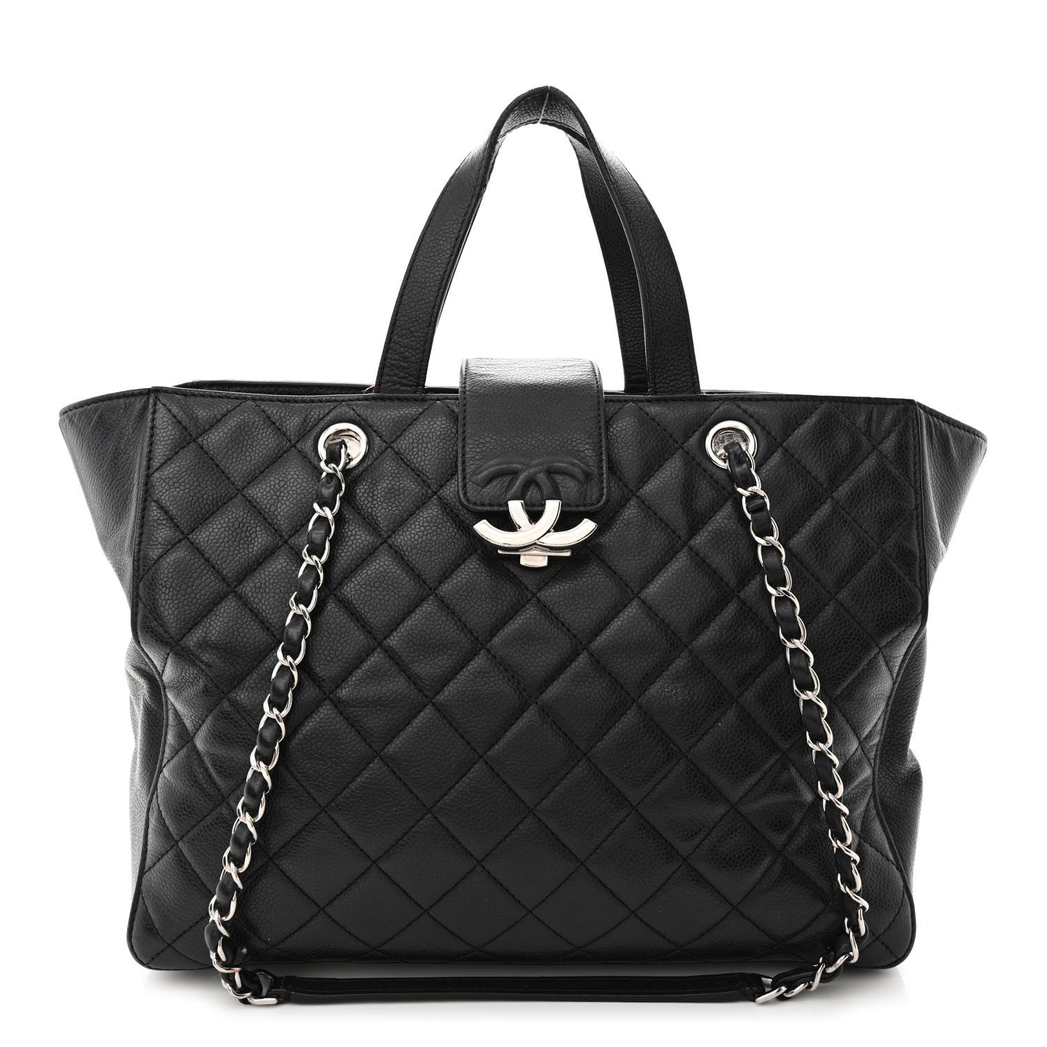 Chanel Caviar Quilted Large CC Box Shopping Tote Black 1 of 24
