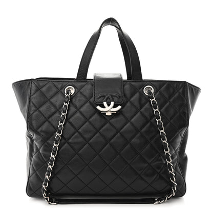 Chanel Caviar Quilted Large CC Box Shopping Tote Black 1 of 24
