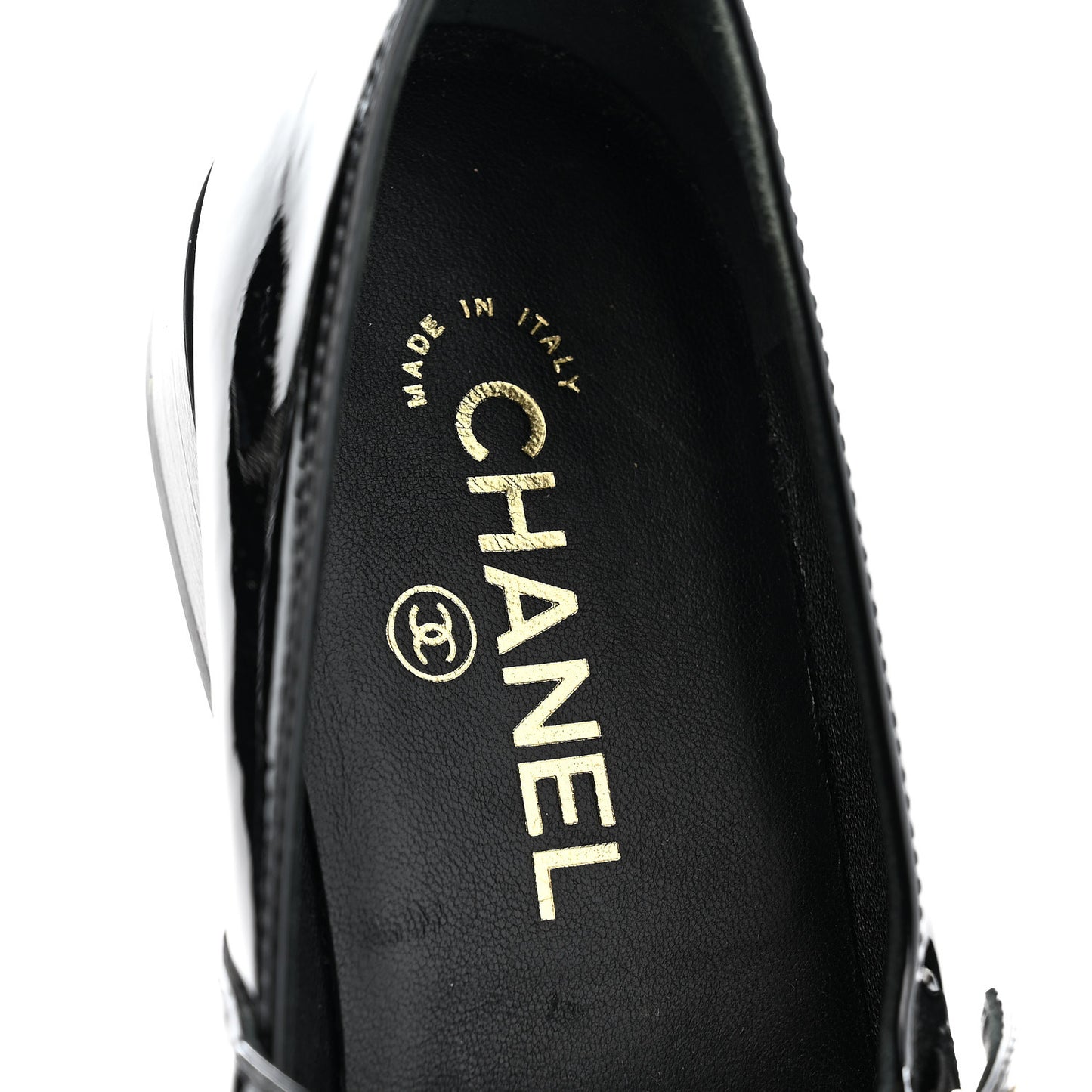 Patent Calfskin Mary Janes Flats 39 Black