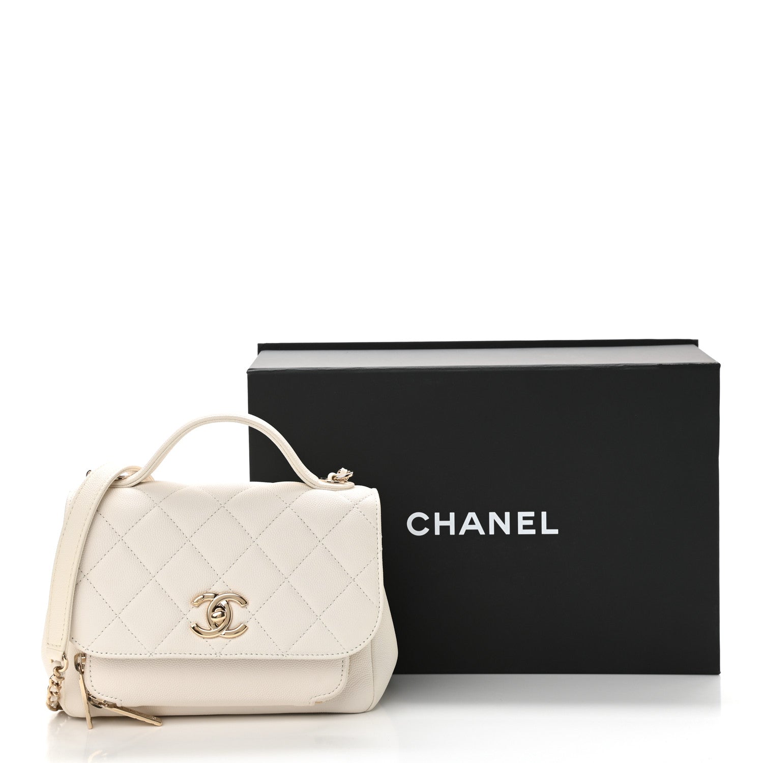 Chanel Caviar Quilted Small Business Affinity Flap White 12 of 12