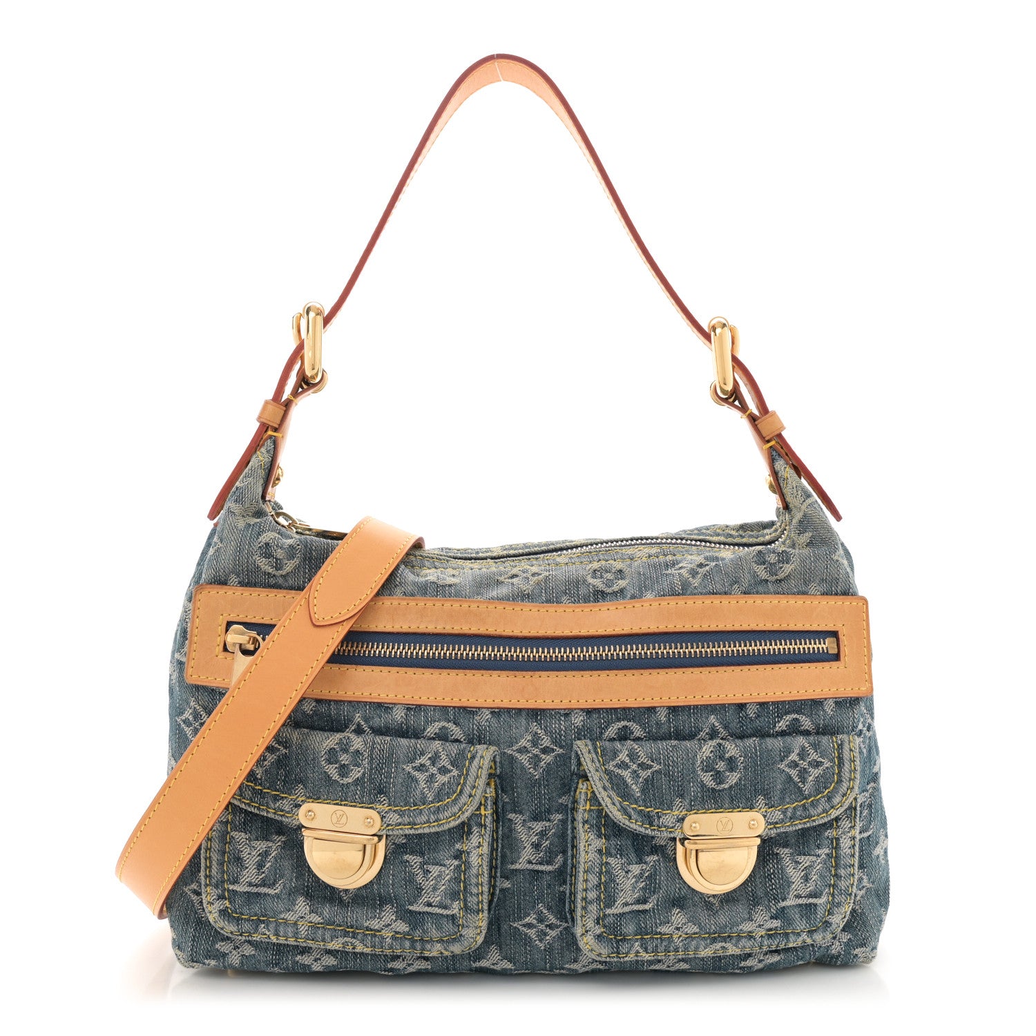 Louis Vuitton Monogram Denim Baggy PM Blue 1 of 10