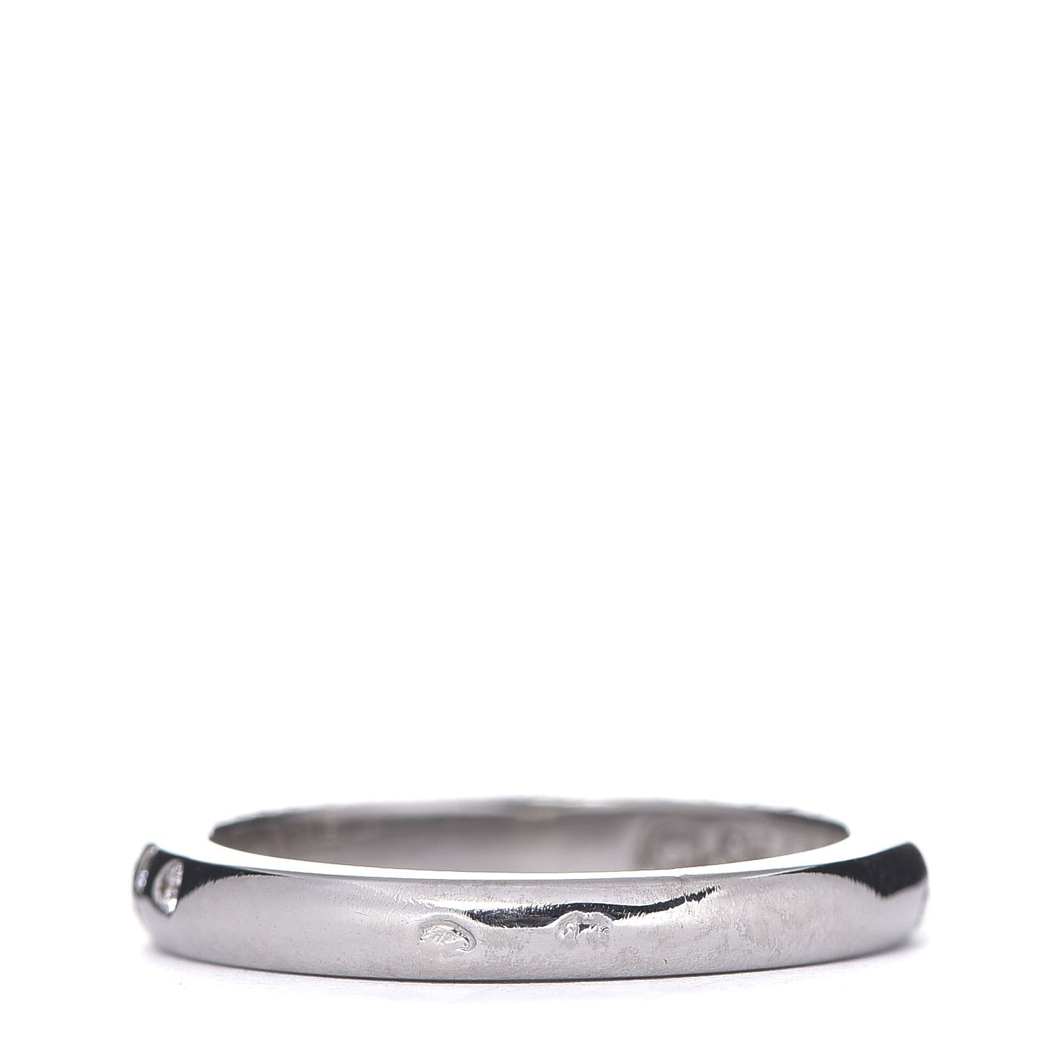 Chanel 18K White Gold Diamond Band Ring 51 5.75 2 of 5