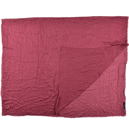 Gucci Wool Silk Jacquard Monogram Fringe Shawl Scarf Magenta 2 of 3